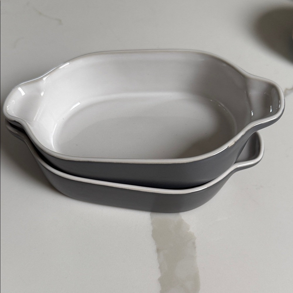 Royal Doulton Gordon Ramsay Gray and White Ceramic Baking Dishes